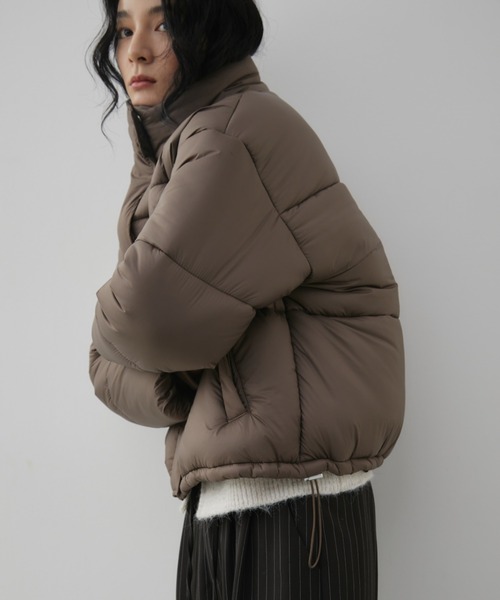 Aunt Marie's（アントマリーズ）の「中綿モンスターショートブルゾン（ブルゾン・レディース・ネイビー/ブラウン/アイボリー/ブラック・FREE）」の3枚目の写真