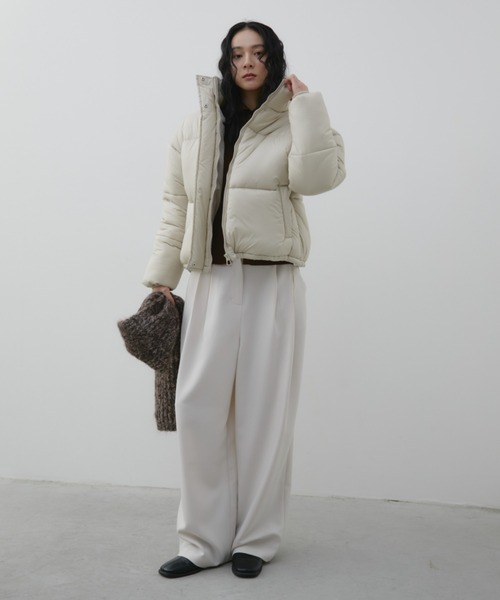 Aunt Marie's（アントマリーズ）の「中綿モンスターショートブルゾン（ブルゾン・レディース・ネイビー/ブラウン/アイボリー/ブラック・FREE）」の14枚目の写真