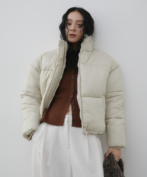 Aunt Marie's（アントマリーズ）の「中綿モンスターショートブルゾン（ブルゾン・レディース・ネイビー/ブラウン/アイボリー/ブラック・FREE）」の7枚目の写真