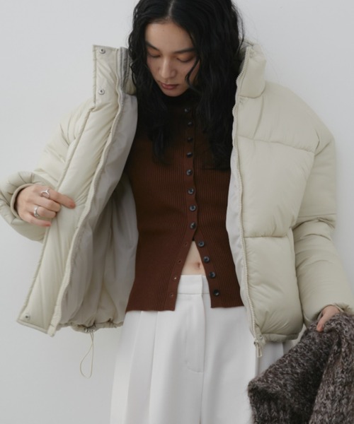 Aunt Marie's（アントマリーズ）の「中綿モンスターショートブルゾン（ブルゾン・レディース・ネイビー/ブラウン/アイボリー/ブラック・FREE）」の8枚目の写真