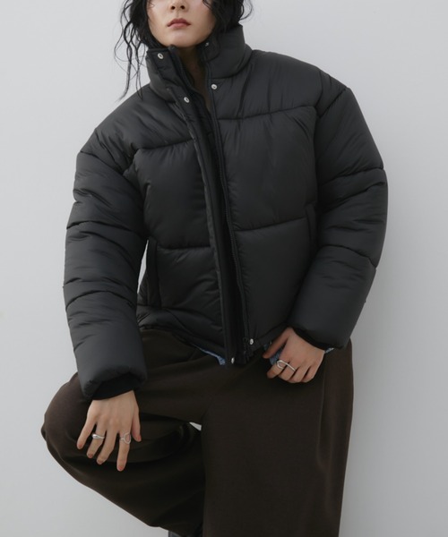 Aunt Marie's（アントマリーズ）の「中綿モンスターショートブルゾン（ブルゾン・レディース・ネイビー/ブラウン/アイボリー/ブラック・FREE）」の22枚目の写真