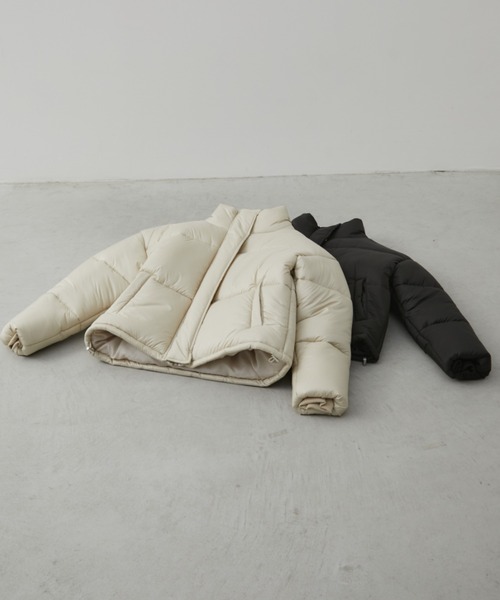 Aunt Marie's（アントマリーズ）の「中綿モンスターショートブルゾン（ブルゾン・レディース・ネイビー/ブラウン/アイボリー/ブラック・FREE）」の5枚目の写真