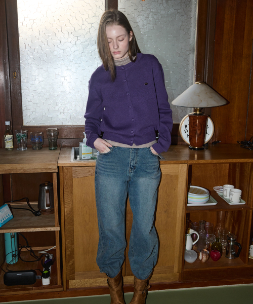 ANOETIC（アノエティック）の「ANC BASIC ROUND CARDIGAN_PURPLE（カーディガン/ボレロ・レディース・パープル・FREE）」の5枚目の写真