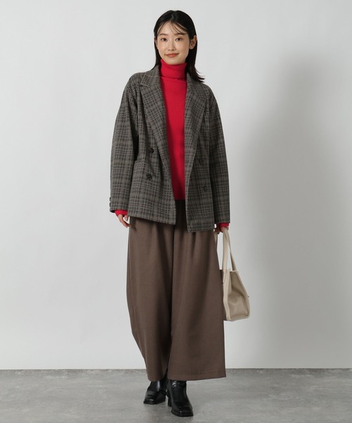 LAKOLE（ラコレ）の「12ゲージリブタートルニットプルオーバー / 634869（ニット/セーター・レディース・ブラウン/アイボリー/ブラック/チャコールグレー/レッド・FREE）」の13枚目の写真