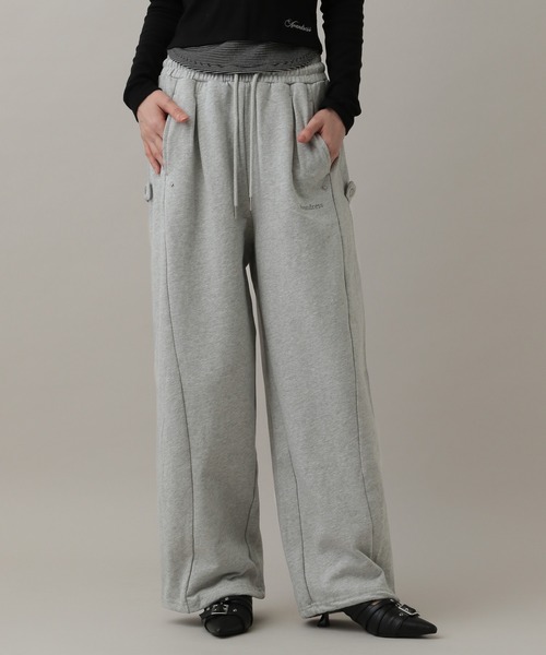 AVANDRESS(アバンドレス )の「AVANDRESS/スナップボタンパンツ(スウェットパンツ・レディース・ライトグレー/ブラック・X-SMALL)」の18枚目の写真