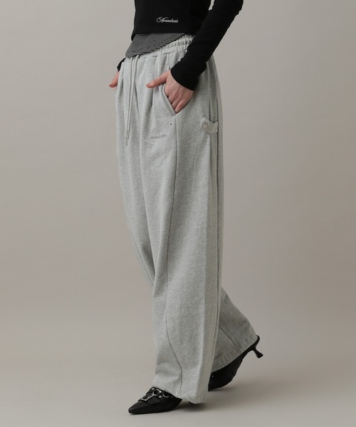 AVANDRESS(アバンドレス )の「AVANDRESS/スナップボタンパンツ(スウェットパンツ・レディース・ライトグレー/ブラック・X-SMALL)」の16枚目の写真
