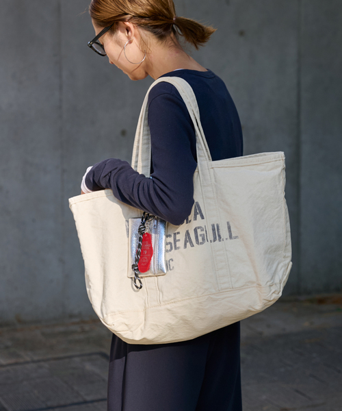 FRAMeWORK（フレームワーク）の「≪WEB限定 / 追加≫SEUVAS 別注キャンバストート L 2（トートバッグ・レディース・アイボリー・FREE）」の18枚目の写真
