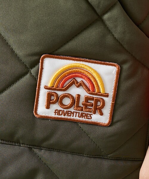 POLeR（ポーラー）の「【POLER/ポーラー】DIAMOND QUILTED VEST/キルティング/ワーク/ユニセックス【WEB限定】（ブルゾン・メンズ・カーキ/ブラック・L/M）」の7枚目の写真