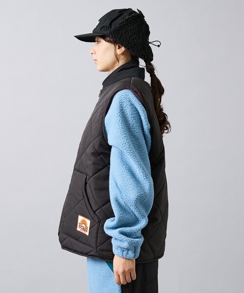 POLeR（ポーラー）の「【POLER/ポーラー】DIAMOND QUILTED VEST/キルティング/ワーク/ユニセックス【WEB限定】（ブルゾン・メンズ・カーキ/ブラック・L/M）」の11枚目の写真