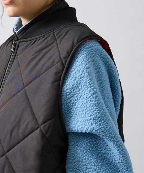 POLeR（ポーラー）の「【POLER/ポーラー】DIAMOND QUILTED VEST/キルティング/ワーク/ユニセックス【WEB限定】（ブルゾン・メンズ・カーキ/ブラック・L/M）」の14枚目の写真