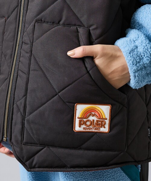 POLeR（ポーラー）の「【POLER/ポーラー】DIAMOND QUILTED VEST/キルティング/ワーク/ユニセックス【WEB限定】（ブルゾン・メンズ・カーキ/ブラック・L/M）」の15枚目の写真