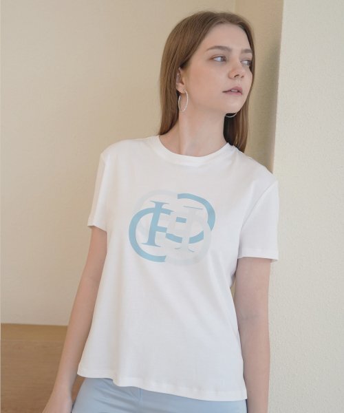 ICE GARDEN A.508(アイス ガーデン エイオーゴンパル)の「Monogram Print T-shirt (Air Blue)(Tシャツ/カットソー・レディース・その他・MEDIUM/SMALL)」の2枚目の写真