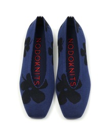 NODOKNITS（ノードニット）の「KNIT Square Flat DAISY DENIM BLUE（パンプス）」