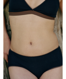 SOOPUI（スープイ）の「Ribbed tencel panties in Midnight（ショーツ）」