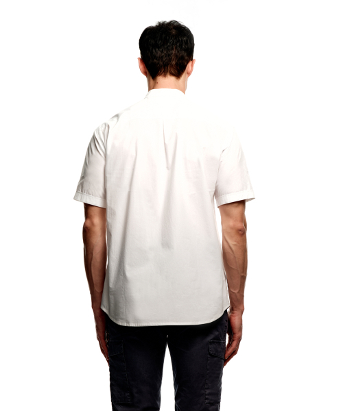 SOLEW(ソル)の「チャイナヒドンボタン半袖シャツ_ホワイト(シャツ/ブラウス・メンズ・その他・SMALL/MEDIUM/LARGE/X-LARGE)」の3枚目の写真