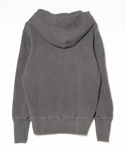 TMT（ティーエムティー）の「【TMT/ティーエムティー】SHOT GUN  DAMAGE HOODIE（パーカー・メンズ・グレー/レッド・SMALL）」の3枚目の写真