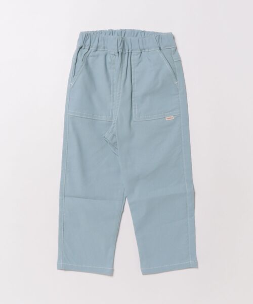 HAKKA KIDS(ハッカキッズ)の「ストレッチサテンストレートパンツ(その他パンツ・キッズ・サックスブルー/ベージュ・130cm/120cm/110cm/100cm)」の1枚目の写真