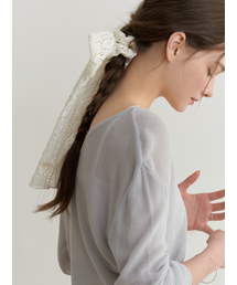 RE_L（リエル）の「Brunch layered scrunchie (white)（シュシュ）」