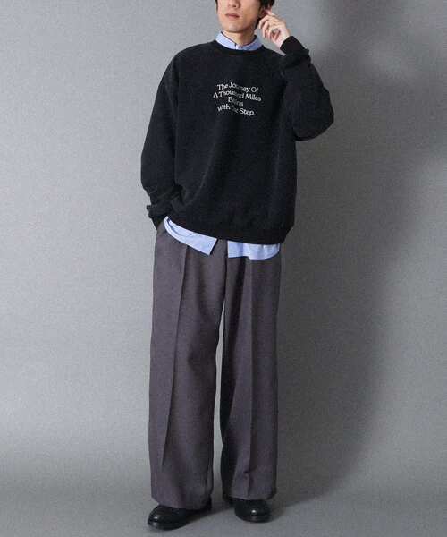 CRAFT STANDARD BOUTIQUE（クラフトスタンダードブティック）の「スノーウォッシュボンディング裏毛ロゴスウェット（スウェット・メンズ・ブラック/グレイッシュベージュ/ブラウン・M/XL/L）」の8枚目の写真