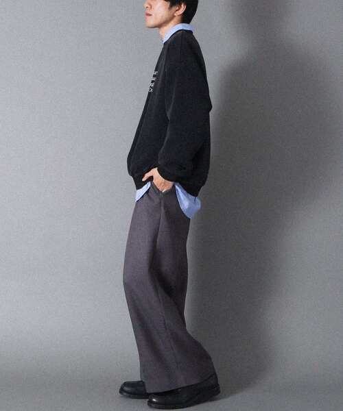 CRAFT STANDARD BOUTIQUE（クラフトスタンダードブティック）の「スノーウォッシュボンディング裏毛ロゴスウェット（スウェット・メンズ・ブラック/グレイッシュベージュ/ブラウン・M/XL/L）」の9枚目の写真