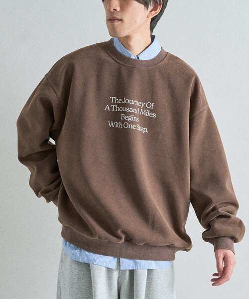 CRAFT STANDARD BOUTIQUE（クラフトスタンダードブティック）の「スノーウォッシュボンディング裏毛ロゴスウェット（スウェット・メンズ・ブラック/グレイッシュベージュ/ブラウン・M/XL/L）」の11枚目の写真