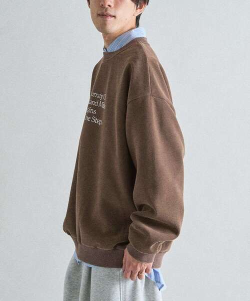 CRAFT STANDARD BOUTIQUE（クラフトスタンダードブティック）の「スノーウォッシュボンディング裏毛ロゴスウェット（スウェット・メンズ・ブラック/グレイッシュベージュ/ブラウン・M/XL/L）」の12枚目の写真