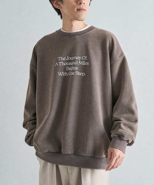 CRAFT STANDARD BOUTIQUE（クラフトスタンダードブティック）の「スノーウォッシュボンディング裏毛ロゴスウェット（スウェット・メンズ・ブラック/グレイッシュベージュ/ブラウン・M/XL/L）」の17枚目の写真