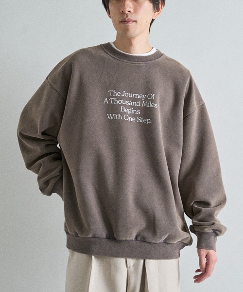 CRAFT STANDARD BOUTIQUE（クラフトスタンダードブティック）の「スノーウォッシュボンディング裏毛ロゴスウェット（スウェット・メンズ・ブラック/グレイッシュベージュ/ブラウン・M/XL/L）」の3枚目の写真