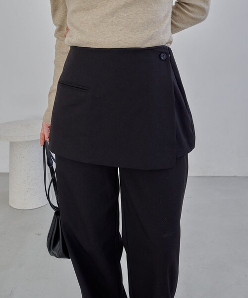 CAPRICIEUX LE'MAGE（カプリシューレマージュ）の「【低身長サイズあり】ミニレイヤードパンツ（その他パンツ・レディース・ベージュ/ブラウン/ブラック・PS/38/36）」の7枚目の写真