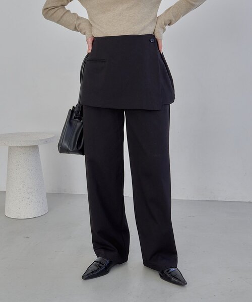 CAPRICIEUX LE'MAGE（カプリシューレマージュ）の「【低身長サイズあり】ミニレイヤードパンツ（その他パンツ・レディース・ベージュ/ブラウン/ブラック・PS/38/36）」の10枚目の写真