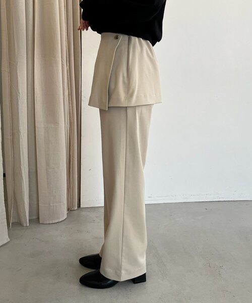 CAPRICIEUX LE'MAGE（カプリシューレマージュ）の「【低身長サイズあり】ミニレイヤードパンツ（その他パンツ・レディース・ベージュ/ブラウン/ブラック・PS/38/36）」の13枚目の写真