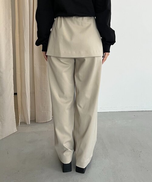 CAPRICIEUX LE'MAGE（カプリシューレマージュ）の「【低身長サイズあり】ミニレイヤードパンツ（その他パンツ・レディース・ベージュ/ブラウン/ブラック・PS/38/36）」の14枚目の写真