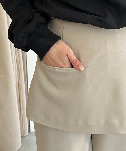 CAPRICIEUX LE'MAGE（カプリシューレマージュ）の「【低身長サイズあり】ミニレイヤードパンツ（その他パンツ・レディース・ベージュ/ブラウン/ブラック・PS/38/36）」の17枚目の写真