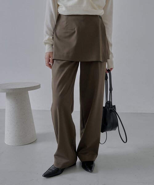 CAPRICIEUX LE'MAGE（カプリシューレマージュ）の「【低身長サイズあり】ミニレイヤードパンツ（その他パンツ・レディース・ベージュ/ブラウン/ブラック・PS/38/36）」の22枚目の写真