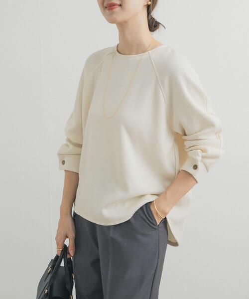 URBAN RESEARCH DOORS(アーバンリサーチドアーズ)の「カーブスリーブプルオーバー(Tシャツ/カットソー・レディース・ネイビー/イエロー/オフホワイト・FREE)」の4枚目の写真