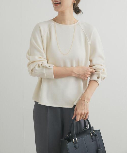 URBAN RESEARCH DOORS(アーバンリサーチドアーズ)の「カーブスリーブプルオーバー(Tシャツ/カットソー・レディース・ネイビー/イエロー/オフホワイト・FREE)」の9枚目の写真