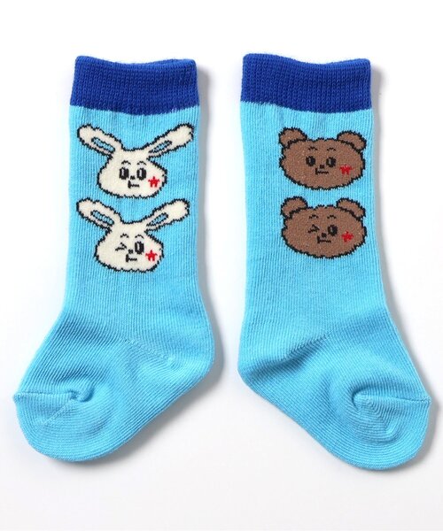 BREEZE（ブリーズ）の「Bpop ハイソックス（ソックス/靴下・キッズ・レッド/グリーン/イエロー/サックスブルー・9/12）」の3枚目の写真