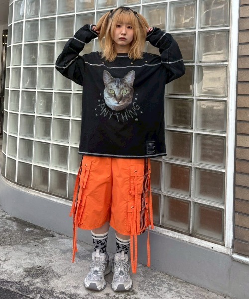 Candy Stripper（キャンディストリッパー）の「8 POCKETS NYLON HALF パンツ（その他パンツ・レディース・オレンジ/グレー/ブラック・FREE）」の11枚目の写真