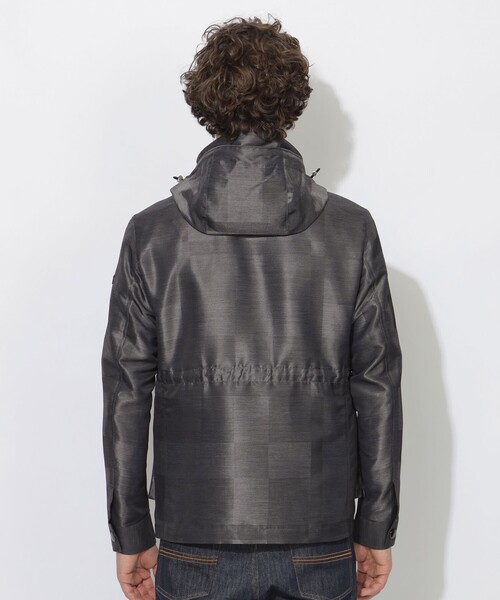 BLACK LABEL CRESTBRIDGE（ブラックレーベル・クレストブリッジ）の「【WEB限定】シャドーチェックM65パーカー（ブルゾン・メンズ・ネイビー/グレー系その他・M/XL/L）」の6枚目の写真