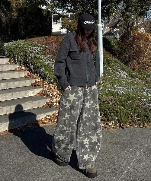 sedacle（セダクル）の「フロントポケット―ジップニット（ニット/セーター・メンズ・チャコールグレー/オートミール・SMALL/MEDIUM/LARGE）」の22枚目の写真