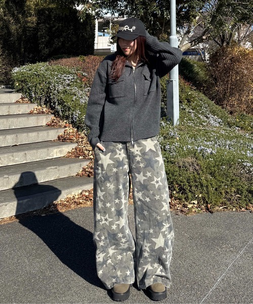 sedacle（セダクル）の「フロントポケット―ジップニット（ニット/セーター・メンズ・チャコールグレー/オートミール・SMALL/MEDIUM/LARGE）」の18枚目の写真