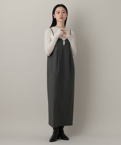 A part by（アパートバイ）の「コクーンキャミワンピース（ワンピース・レディース・ベージュ/キャメル/チャコールグレー・FREE）」の2枚目の写真