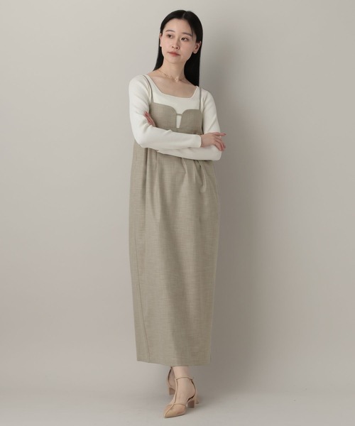 A part by（アパートバイ）の「コクーンキャミワンピース（ワンピース・レディース・ベージュ/キャメル/チャコールグレー・FREE）」の18枚目の写真