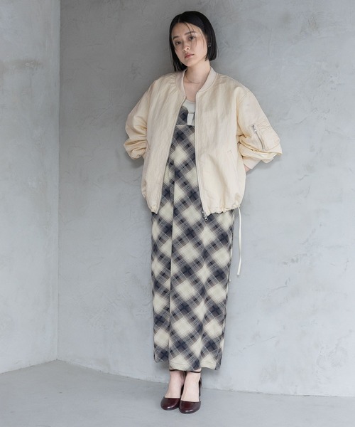 A part by（アパートバイ）の「コクーンキャミワンピース（ワンピース・レディース・ベージュ/キャメル/チャコールグレー・FREE）」の6枚目の写真