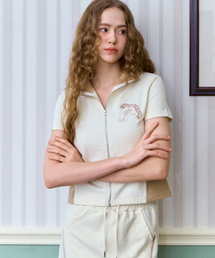 PIECEMAKER（ピースメーカー）の「ANGEL SWEAT 2WAY ZIP UP (CREAM)（ナイロンジャケット）」