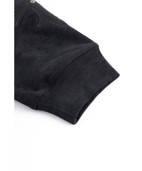 UNKNOWN LONDON(アンノウン・ロンドン)の「ジップフーディ|Dagger Cross Leather Patch Zip Hoodie|Unknown London(パーカー・メンズ・グレー/ブラック・MEDIUM/SMALL/X-LARGE/LARGE)」の14枚目の写真