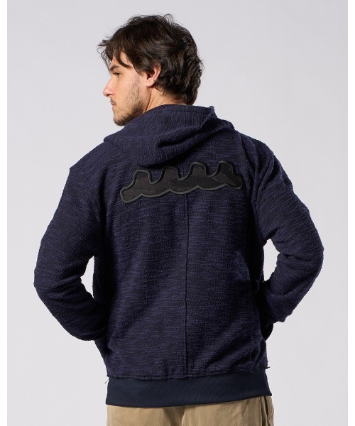 wjk（ダヴルジェイケイ）の「knit jacquard relax parker（パーカー・メンズ・ブラック/ネイビー・SMALL/MEDIUM/LARGE/X-LARGE）」の5枚目の写真