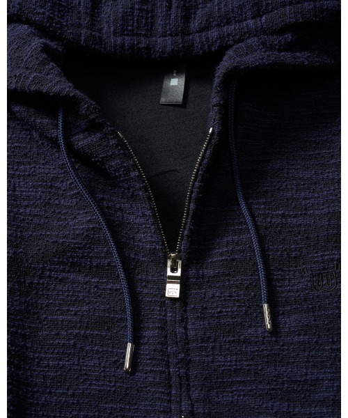 wjk（ダヴルジェイケイ）の「knit jacquard relax parker（パーカー・メンズ・ブラック/ネイビー・SMALL/MEDIUM/LARGE/X-LARGE）」の7枚目の写真