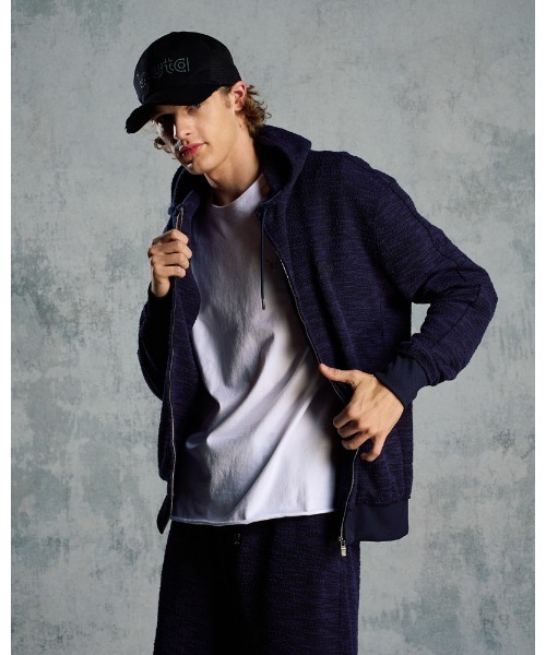 wjk（ダヴルジェイケイ）の「knit jacquard relax parker（パーカー・メンズ・ブラック/ネイビー・SMALL/MEDIUM/LARGE/X-LARGE）」の19枚目の写真