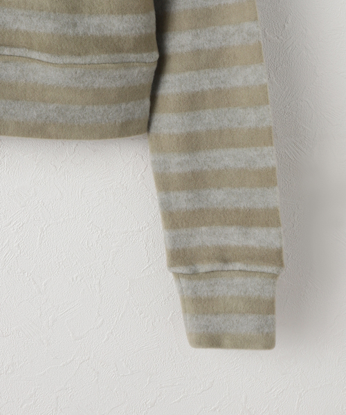 PULP/417EDIFICE(パルプフォーワンセブンエディフィス)の「【Geek Office / ギークオフィス】JUST! / STRIPED KNIT CARDIGAN(カーディガン/ボレロ・レディース・チャコールグレー・FREE)」の5枚目の写真
